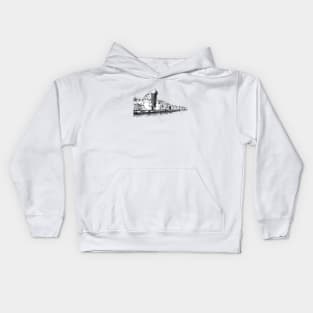 Drawing of famous Crane Gate in Gdansk Kids Hoodie